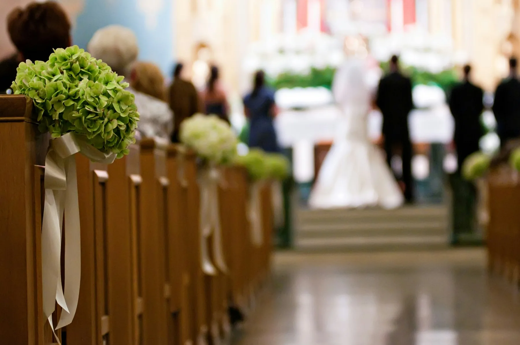 Church wedding aisle portfolio image